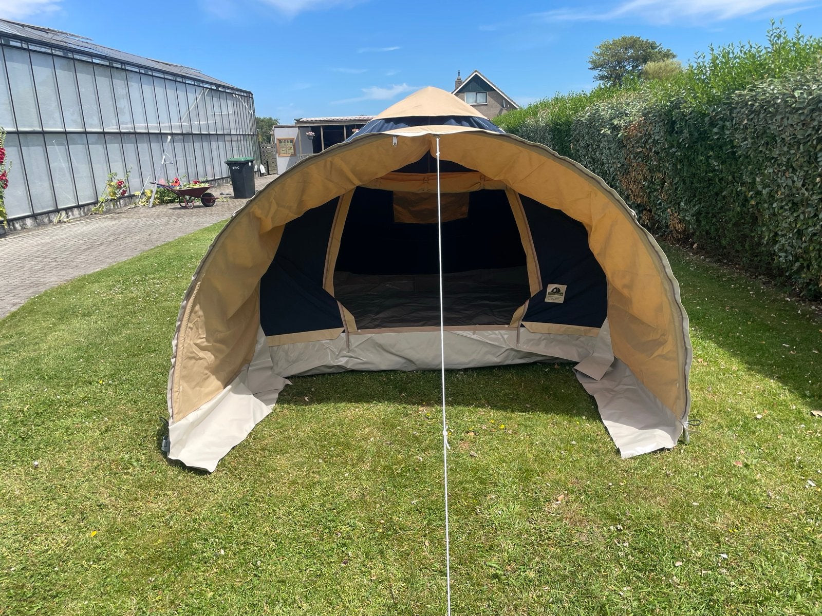 Hagelnieuwe Karsten oppompbare tent 2.20, Caravans en Kamperen, Tenten, Ophalen, Gebruikt, Tot en met 2