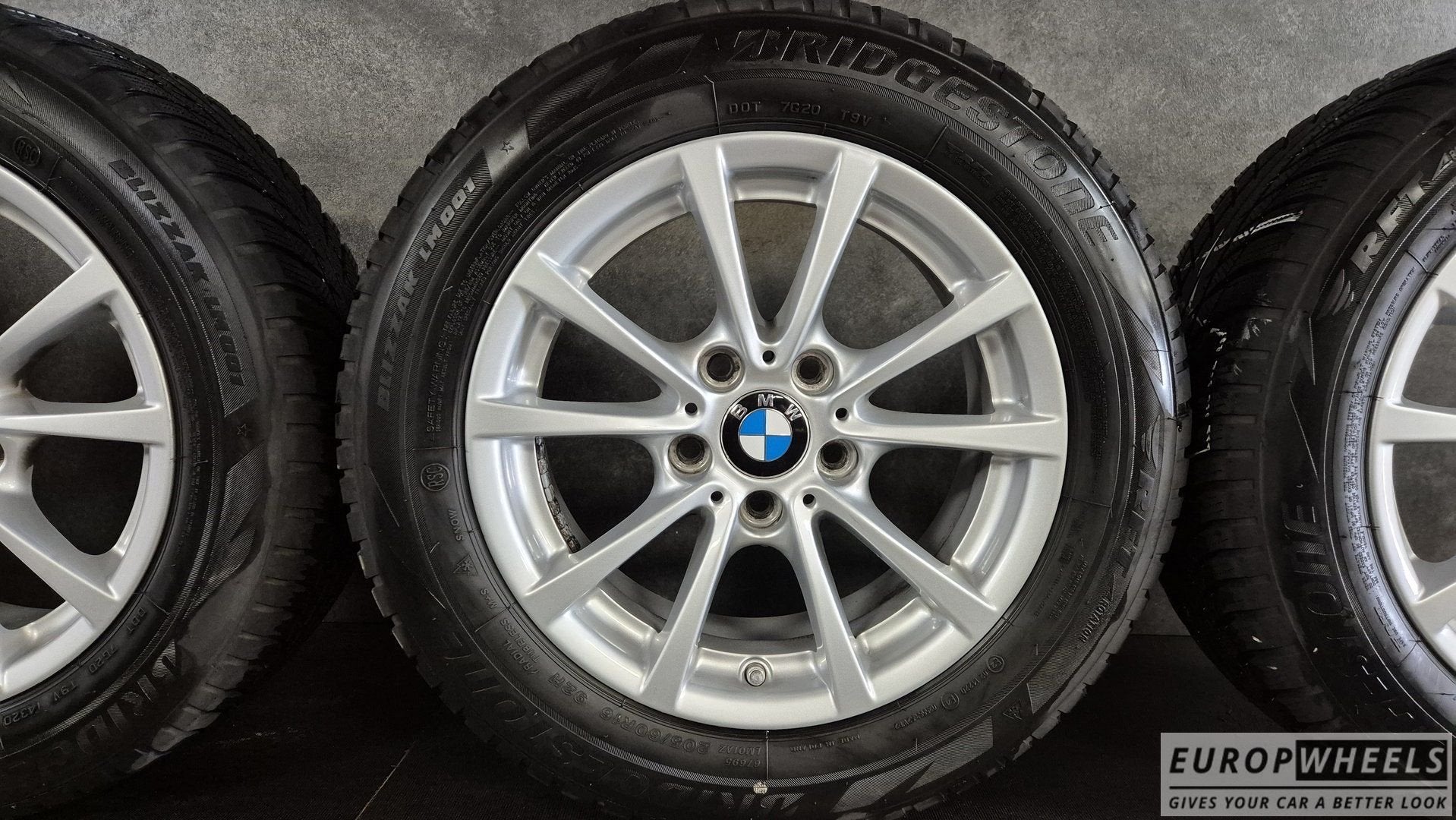 16 inch BMW 3 Serie F30 F31 F32 4 Style 391 winterbanden, Gebruikt, -, Banden en Velgen, -