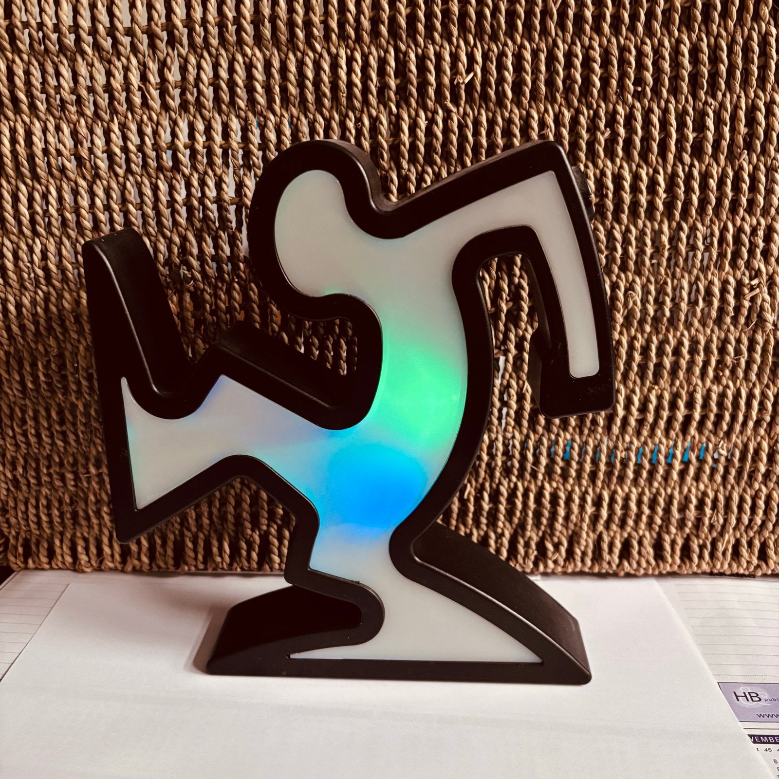 Keith Haring Danser LED Lamp - Kleurveranderend, Kunststof, Ophalen of Verzenden, Modern, Gebruikt