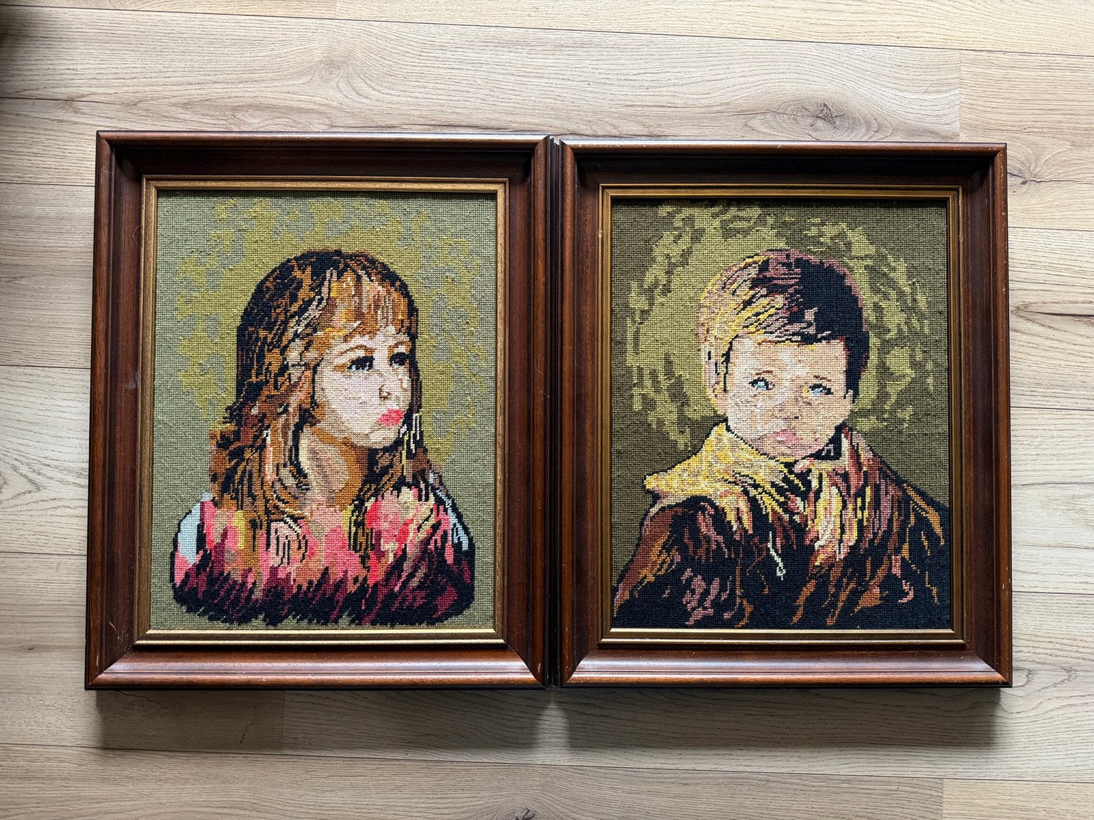 Borduurwerken huilende kinderen, Ophalen of Verzenden, Zo goed als nieuw, Handborduren, Overige typen