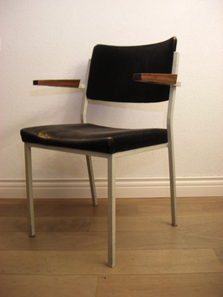Vintage Reaal Design Gispen stoel 9121-1, Huis en Inrichting, Ophalen, Gebruikt, Zwart, Gispen
