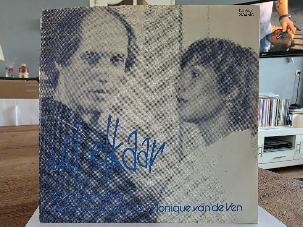 7" Single Herman van Veen & Monique Van De Ven - Uit Elkaar, Gebruikt, 7 inch, Single, Ophalen of Verzenden