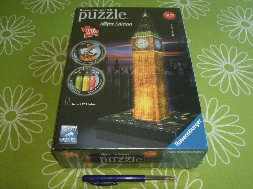 Nieuw in seal: Big Ben Londen 3d puzzel - met verlichting, Hobby en Vrije tijd, Ophalen of Verzenden, Minder dan 500 stukjes, Nieuw