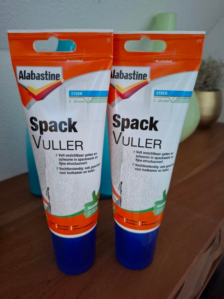Alabastine Spack Vuller voor gaten en scheuren (2 stuks), Doe-het-zelf en Verbouw, Ophalen of Verzenden, Nieuw, Overige typen