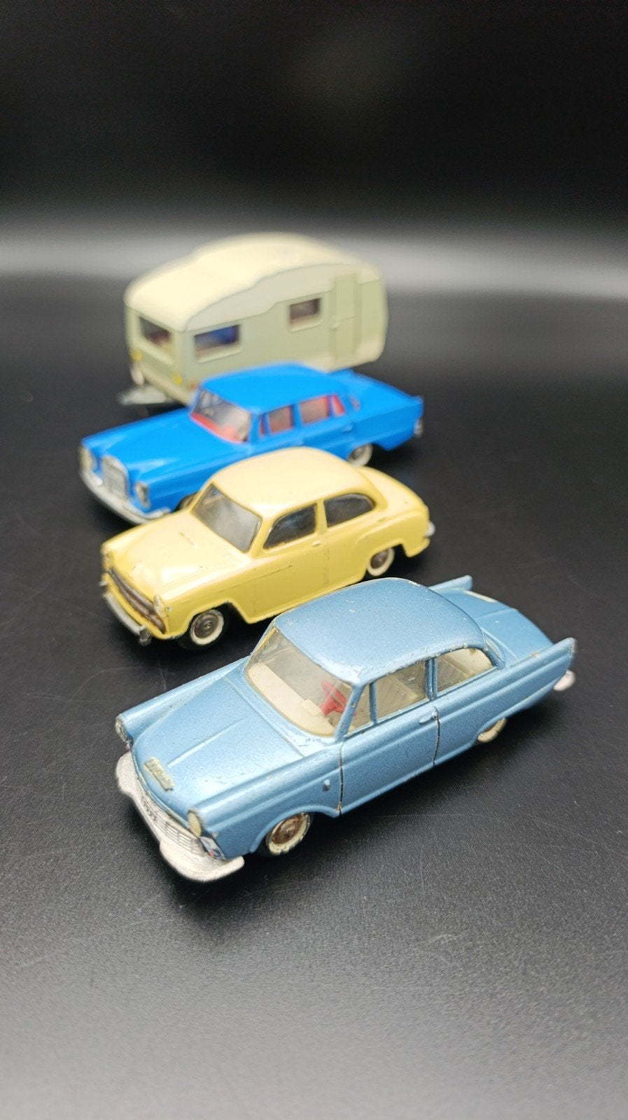 4 fraaie Tekno modelauto's: Ford, Benz, DKW & Sprite, Ophalen of Verzenden, Zo goed als nieuw, Auto, Overige merken
