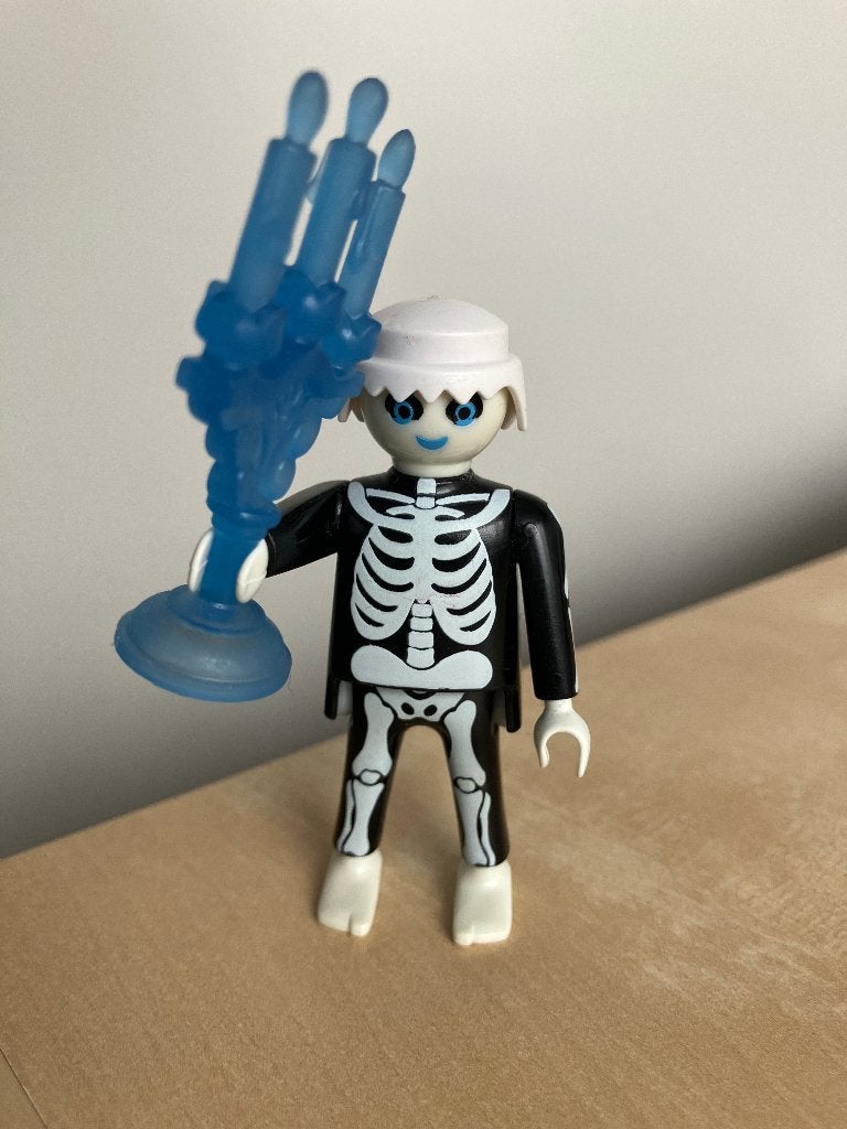Playmobil spook / skelet met kandelaar, Ophalen of Verzenden, Zo goed als nieuw