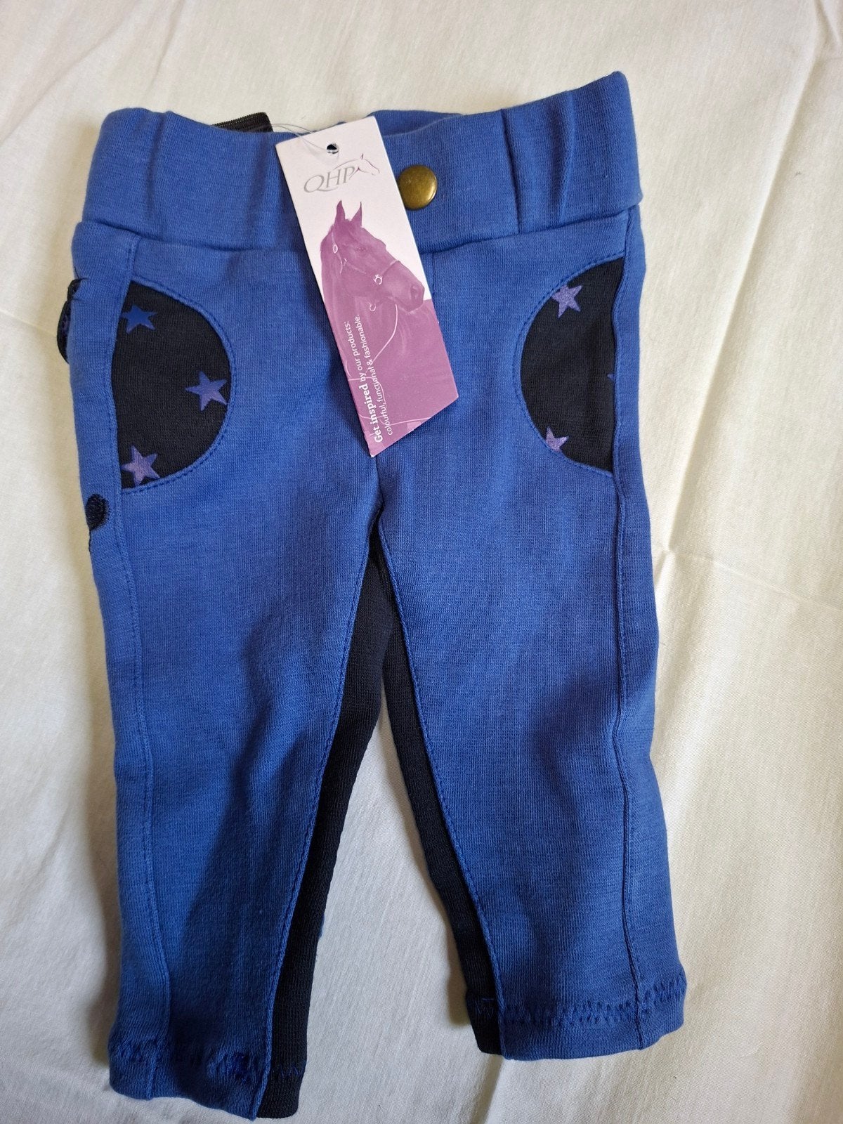 Qhp paardrijbroek maat 56, Dieren en Toebehoren, Blauw, Kinderen, Dressuur, Nieuw