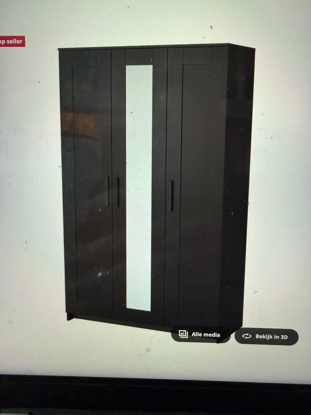 Brimnes kast Ikea zwart, Ophalen, Gebruikt, 100 tot 150 cm, 150 tot 200 cm