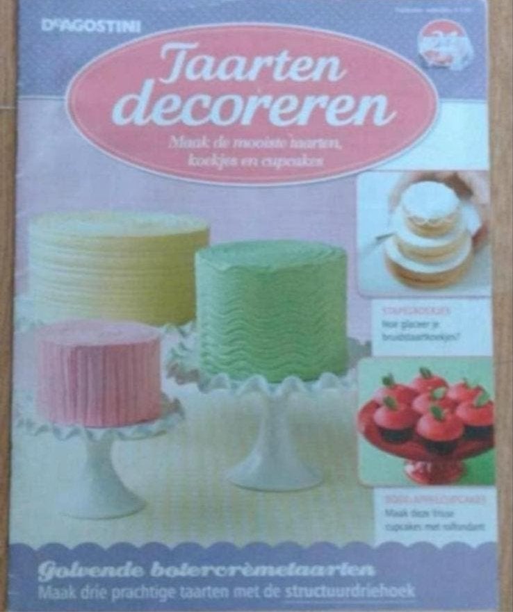De Agostini Taarten / Cupcakes / Koekjes Decoreren, Ophalen of Verzenden, Zo goed als nieuw