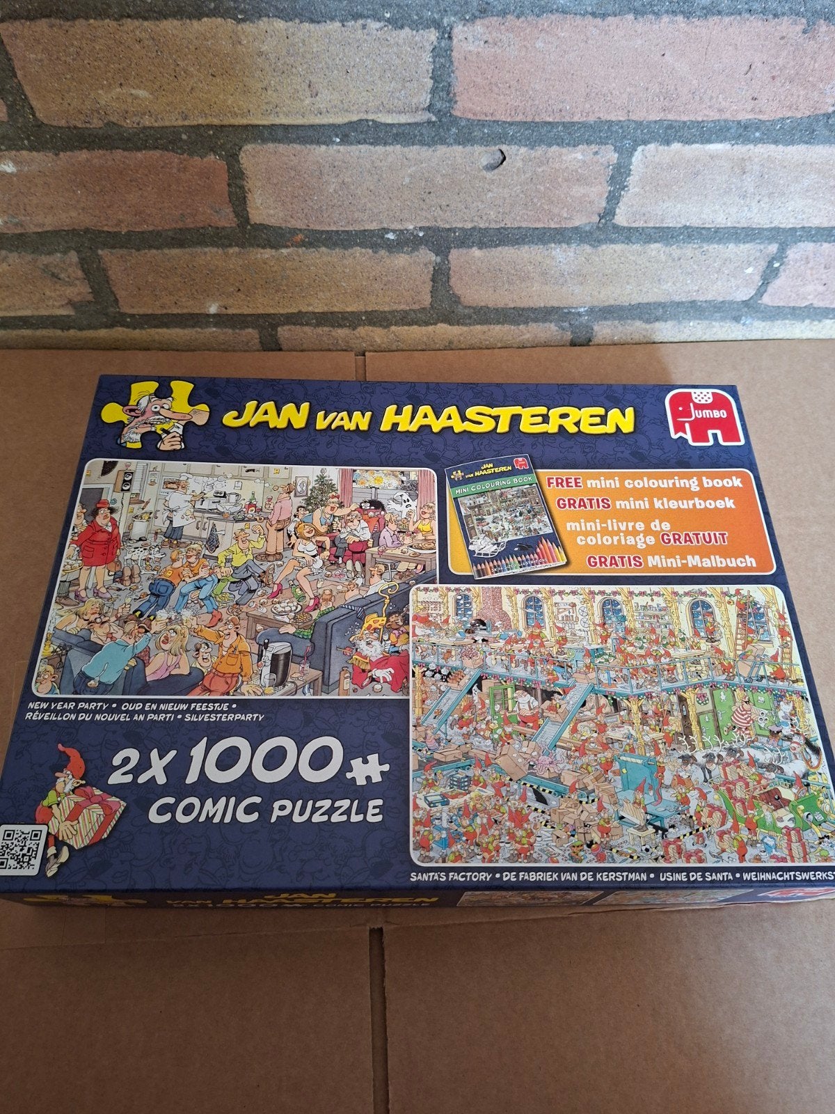 Jan van Haasteren 2x 1000 stukjes Comic Puzzel, Ophalen, Meer dan 50 stukjes, Zo goed als nieuw, 6 jaar of ouder