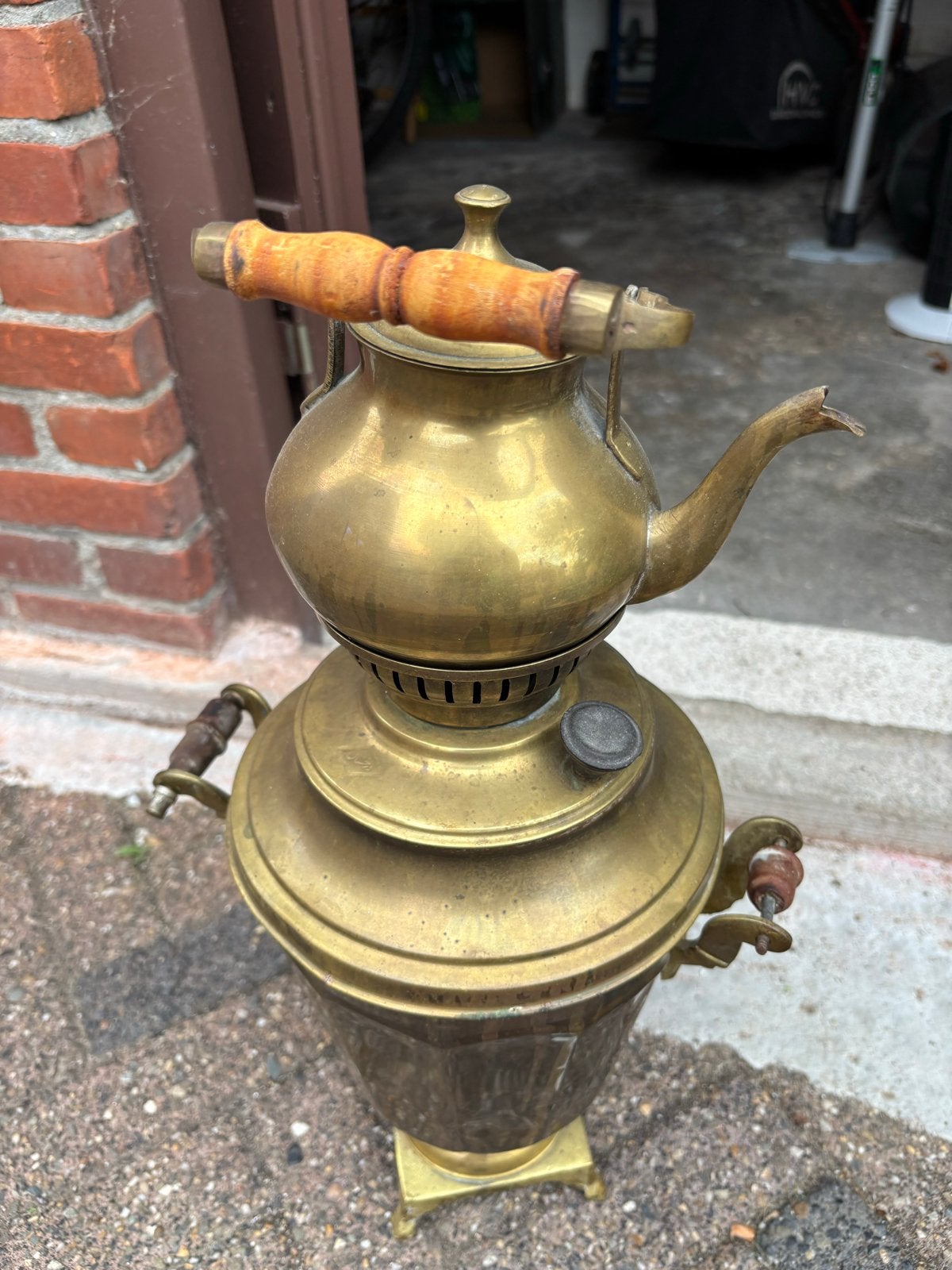 Antieke Koperen Koffiekamer Samovar, Ophalen, Koper