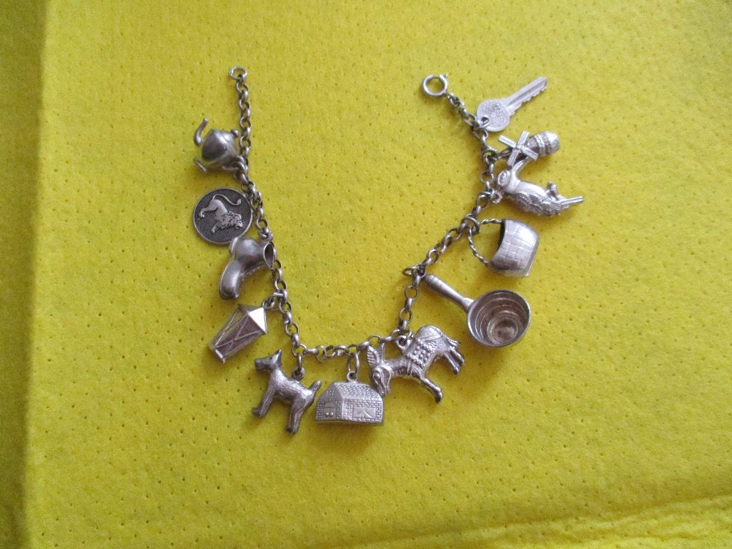 oude zilveren bedelarmband, Verzenden, Zilver, Armband