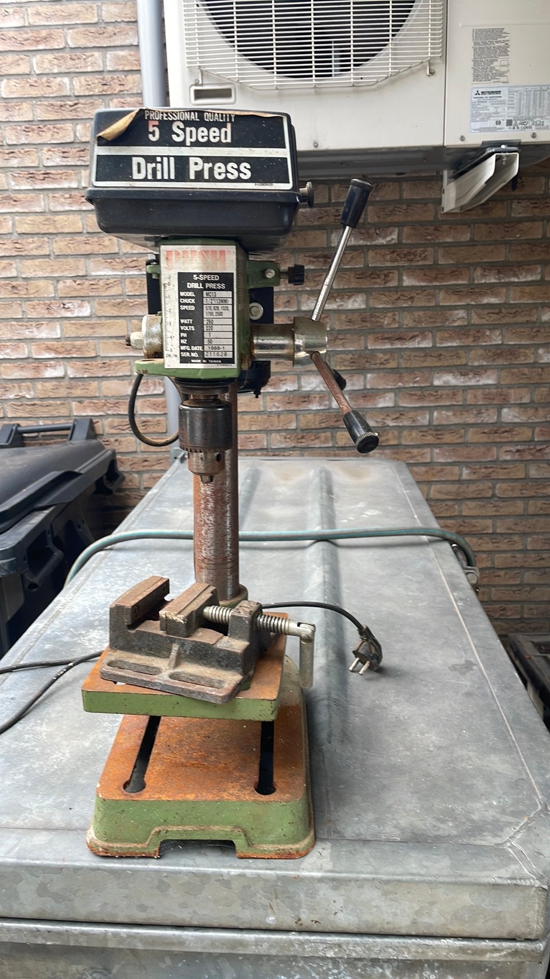 Boormachine op standaard, Boormachine, Gebruikt, Variabele snelheid, Ophalen of Verzenden