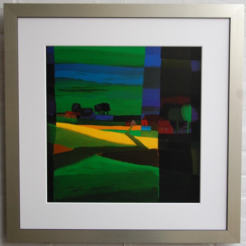 Ton. Schulten schilderij boerenlandschap., Ophalen