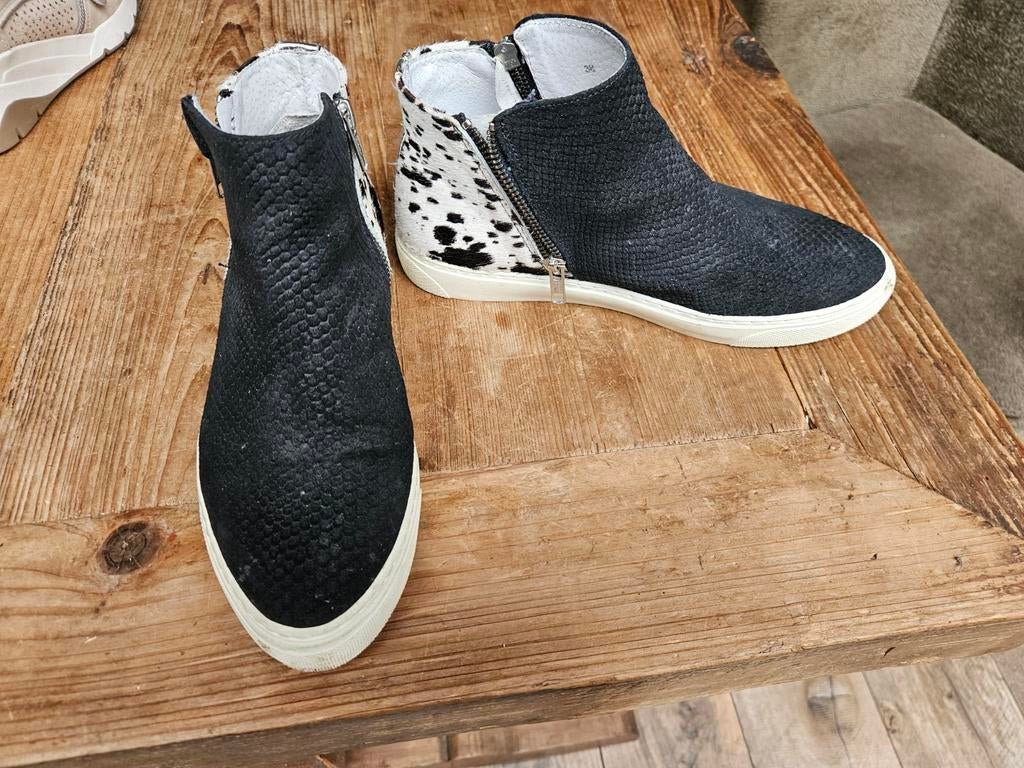 Damesschoenen koeienhuid maat 37/38 zgan, Ophalen of Verzenden