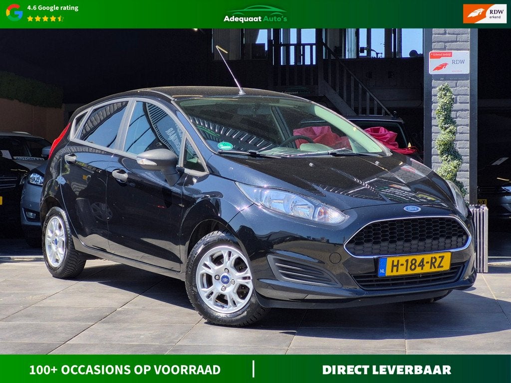 Ford Fiesta 1.25|5 Deuren|Parkeersensoren|DB RIEM VV|Airco, Stof, 4 cilinders, Zwart, Bedrijf