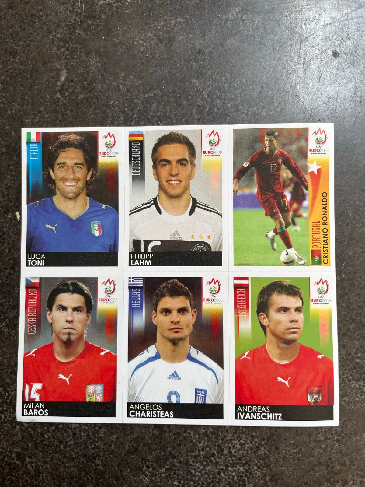 Panini Euro 2008 Voetbalplaatjes uncut sheet, Ophalen of Verzenden, Zo goed als nieuw, Overige sporten, Poster, Plaatje of Sticker
