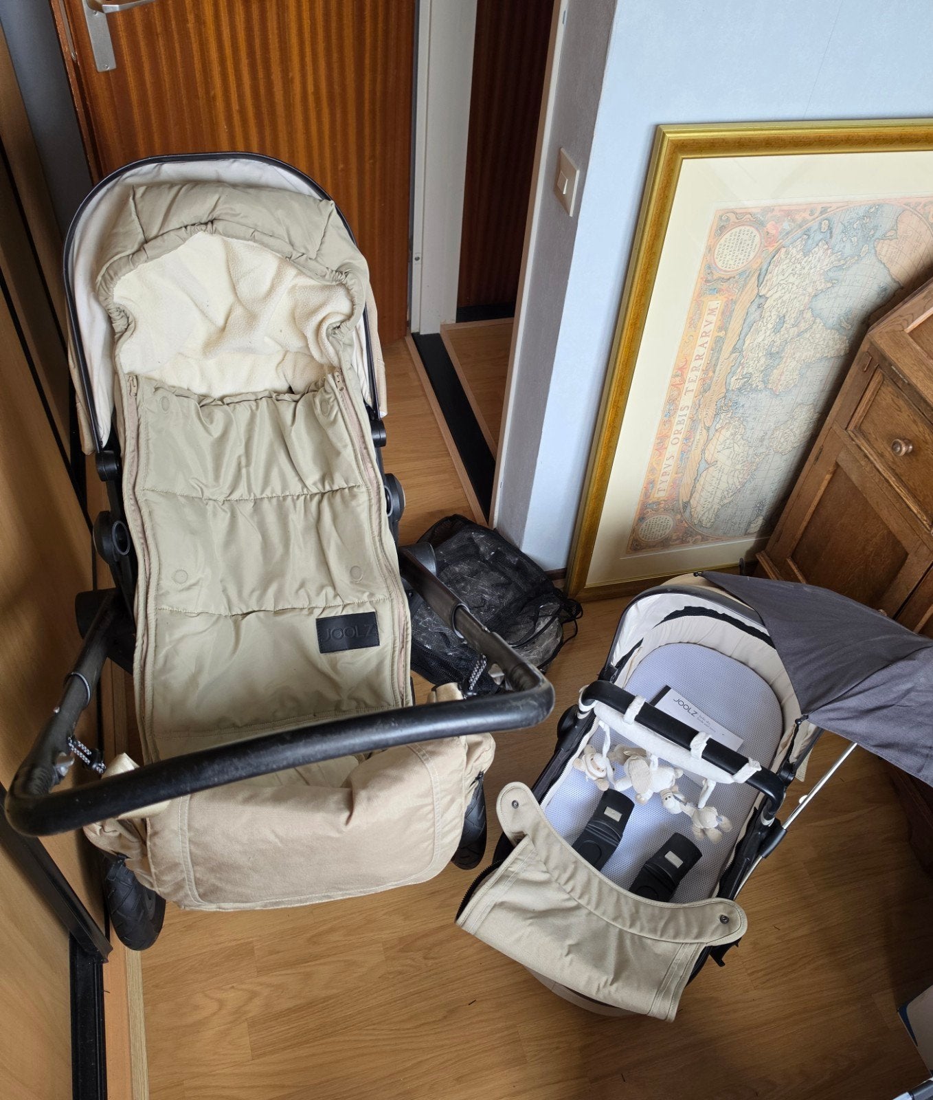 Zeer nette Joolz Day kinderwagen & reiswieg en alle extra's!, Ophalen, Gebruikt, Overige merken, Met reiswieg