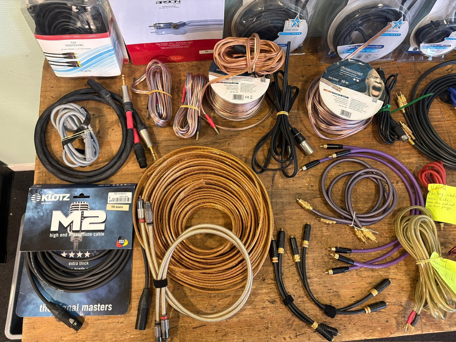Allerlei soorten audio kabels, voor weinig! Advertentie 1, Ophalen, Nieuw, Minder dan 2 meter, Overige kabels