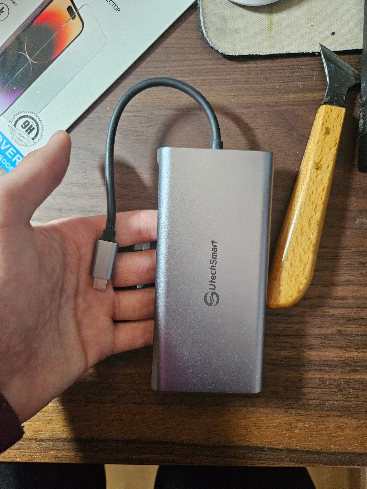 UtechSmart USB-C Docking Station - Zo goed als nieuw, Docking station, Laptop, UtechSmart, Ophalen of Verzenden