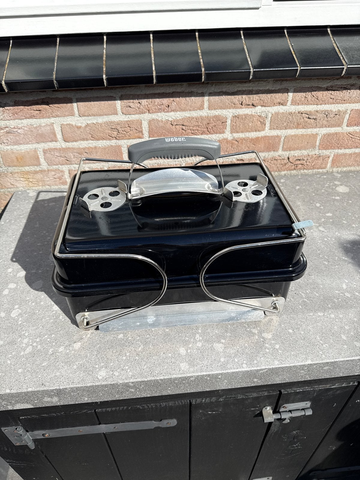 Weber WGA Draagbare Houtskoolbarbecue - Compact en Handig, Ophalen, Gebruikt