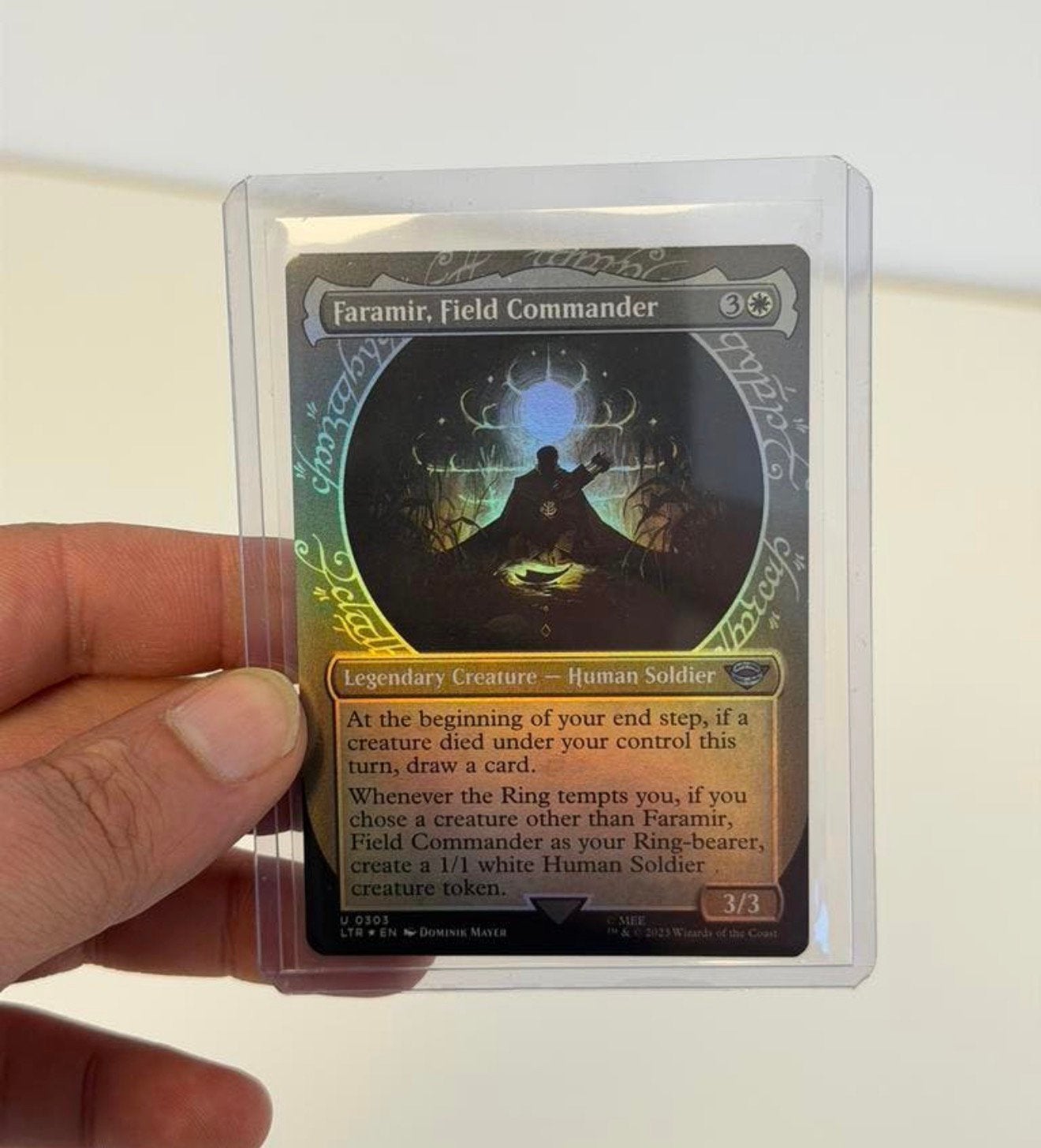 MTG Faramir Field Commander Showcase Foil LTR 0303 + foil, Ophalen of Verzenden, Nieuw, Losse kaart, Foil