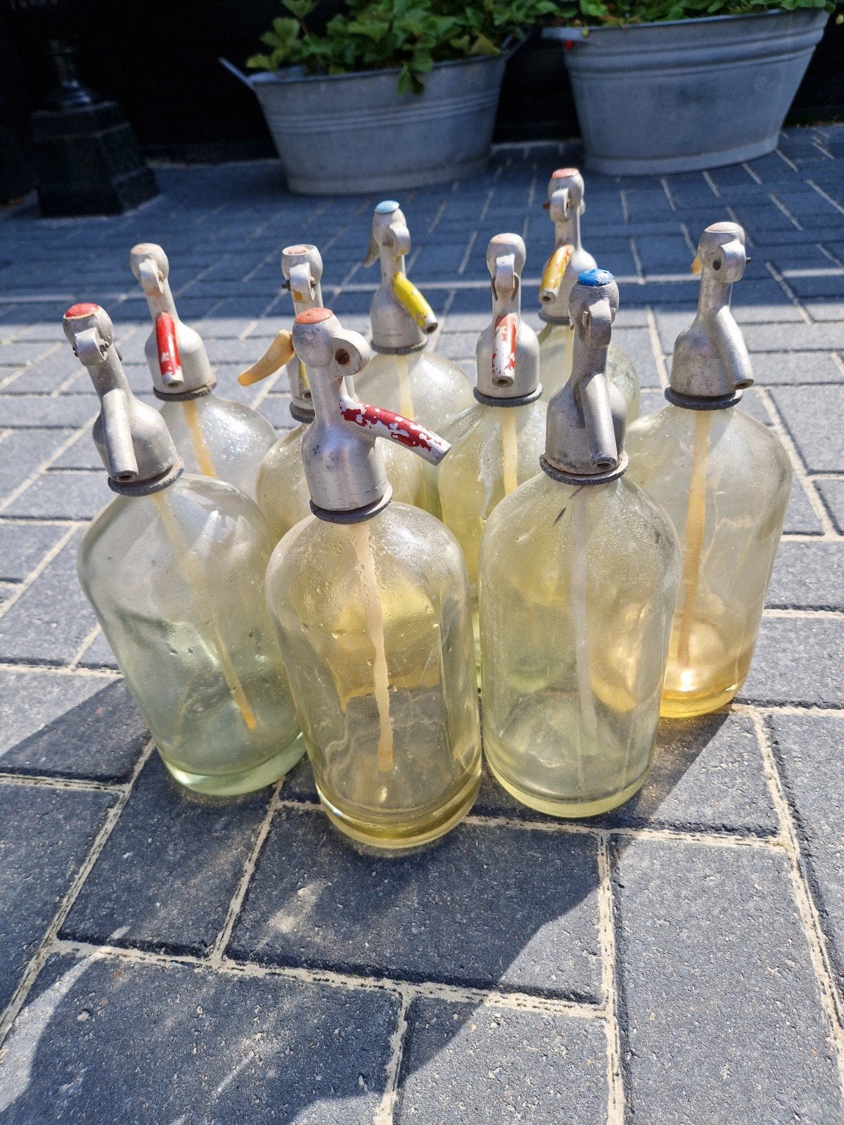 Antieke Sodawaterflessen / spuitflessen, Ophalen of Verzenden