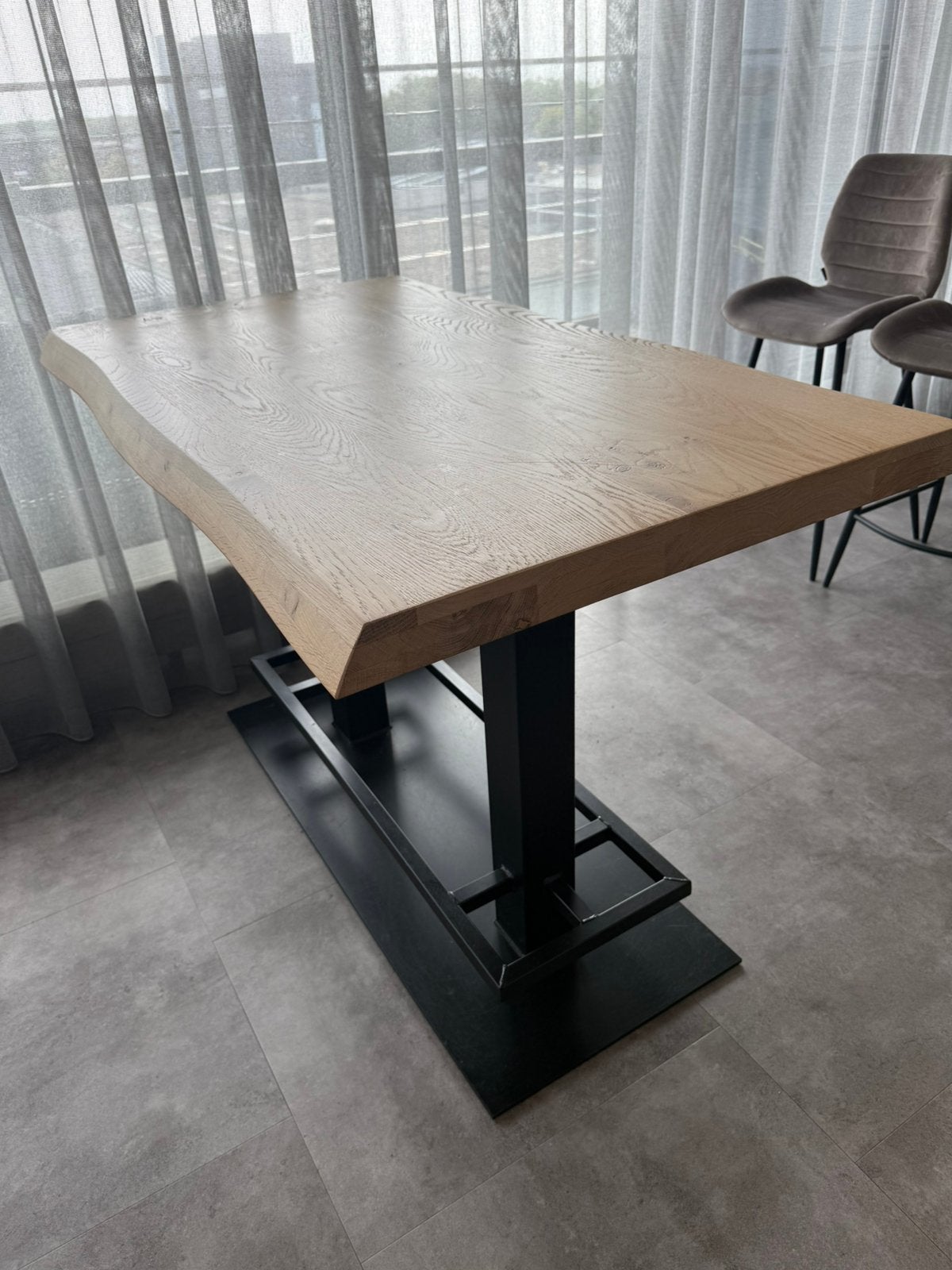 Hoge bar/eettafel + Barkrukken, Huis en Inrichting, Tafels | Eettafels, Ophalen, 100 tot 150 cm, Zo goed als nieuw, 150 tot 200 cm