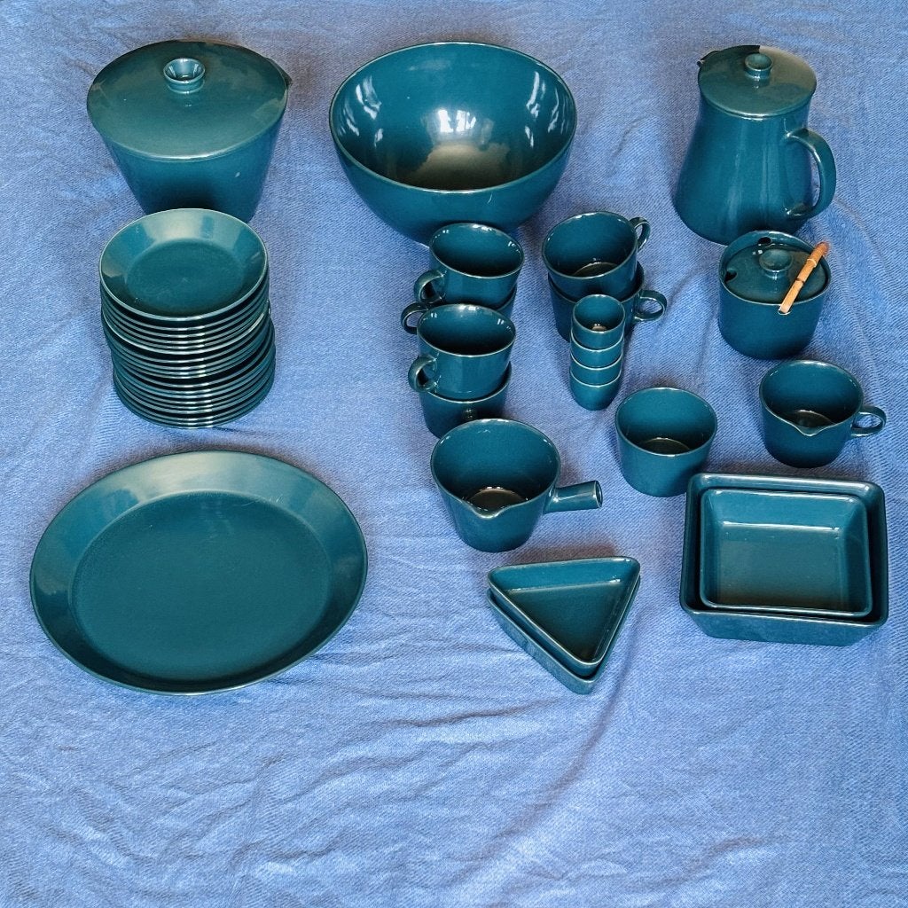 Authentiek Arabia Kilta Teema Ittala servies / groen, Ophalen, Compleet servies, Gebruikt, Arabia