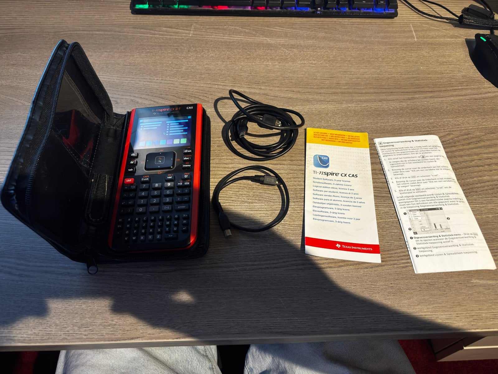TI Nspire CX-II-T CAS grafisch rekenmachine, Diversen, Rekenmachines, Ophalen of Verzenden, Grafische rekenmachine, Zo goed als nieuw