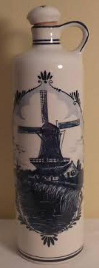 Vintage Delfts Blauw Jeneverfles, Ophalen of Verzenden