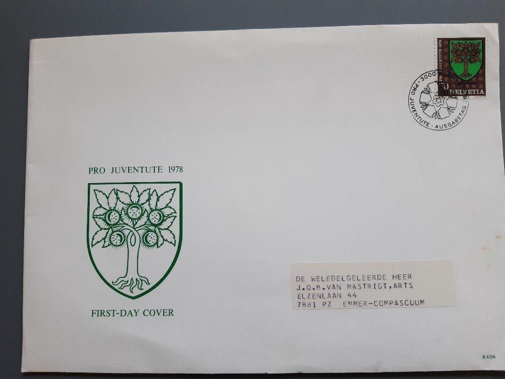 Zwitserland, 1e dag van uitgifte. Pro Juventute 1978, € 2,=, Postzegels en Munten, Ophalen of Verzenden, Gestempeld
