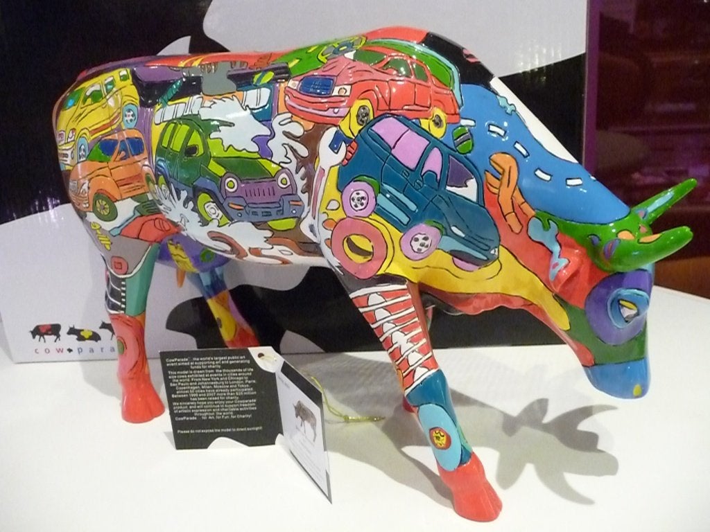 Nieuw Cow Parade koe Brenner Mooters large incl. verzending., Antiek en Kunst, Kunst | Designobjecten, Ophalen of Verzenden
