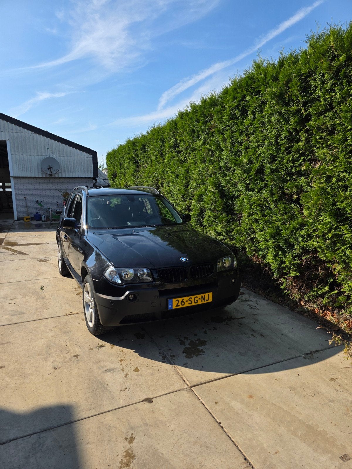 BMW X3 2.0 I 2006 Zwart, Auto's, Stof, 1995 cc, Zwart, 4 cilinders