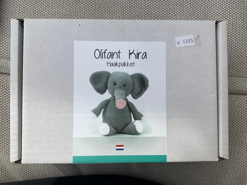 Nieuw haakpakket, Olifant Kira, Hobby en Vrije tijd, Breien en Haken, Ophalen of Verzenden, Nieuw, Haken, Overige typen