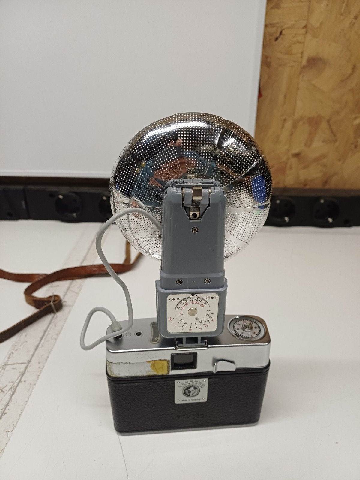 Zeiss Ikon Contessa camera met Ikoblitz 5 en accessoires, Ophalen of Verzenden, Gebruikt, Overige Merken