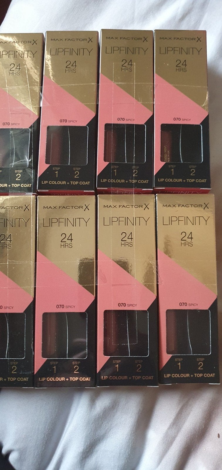 10x Max Factor Lipfinity 070 Spicy - Zonder Topcoat, Verzenden