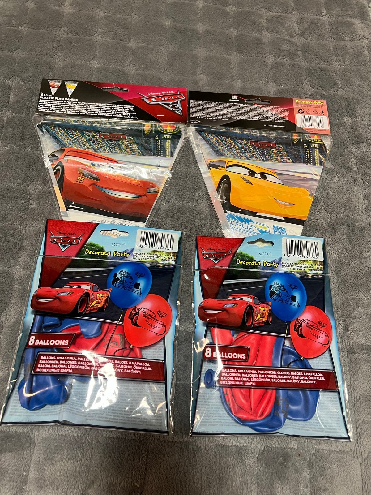 Cars Feestpakket: Vlaggenlijn & Ballonnen (Nieuw), Ophalen of Verzenden, Nieuw, Feestartikel, Verjaardag
