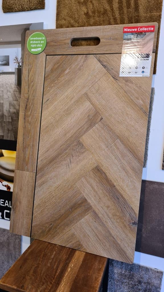 De Gelasta City Visgraat Dryback 4701 Dryback Smoked Oak, Kunststof, 50 tot 150 cm, Nieuw, Minder dan 5 m²