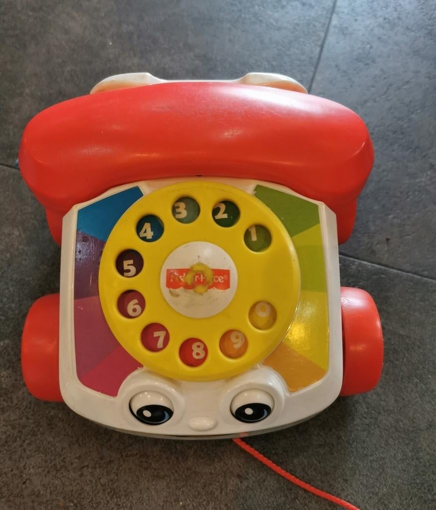 Vtech Fisher-Price trektelefoon met draaischijf, Ophalen of Verzenden, Gebruikt, 6 maanden tot 2 jaar