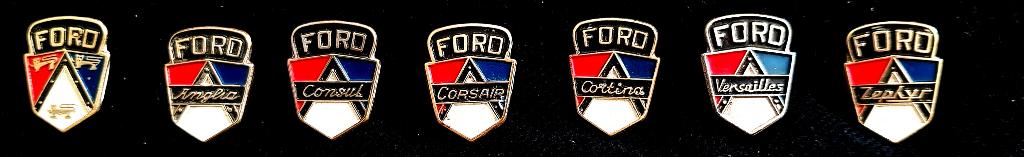 Ford (Pako) serie 7 stuks, Verzamelen, Speldjes, Pins en Buttons, Verzenden, Zo goed als nieuw, Transport, Speldje of Pin