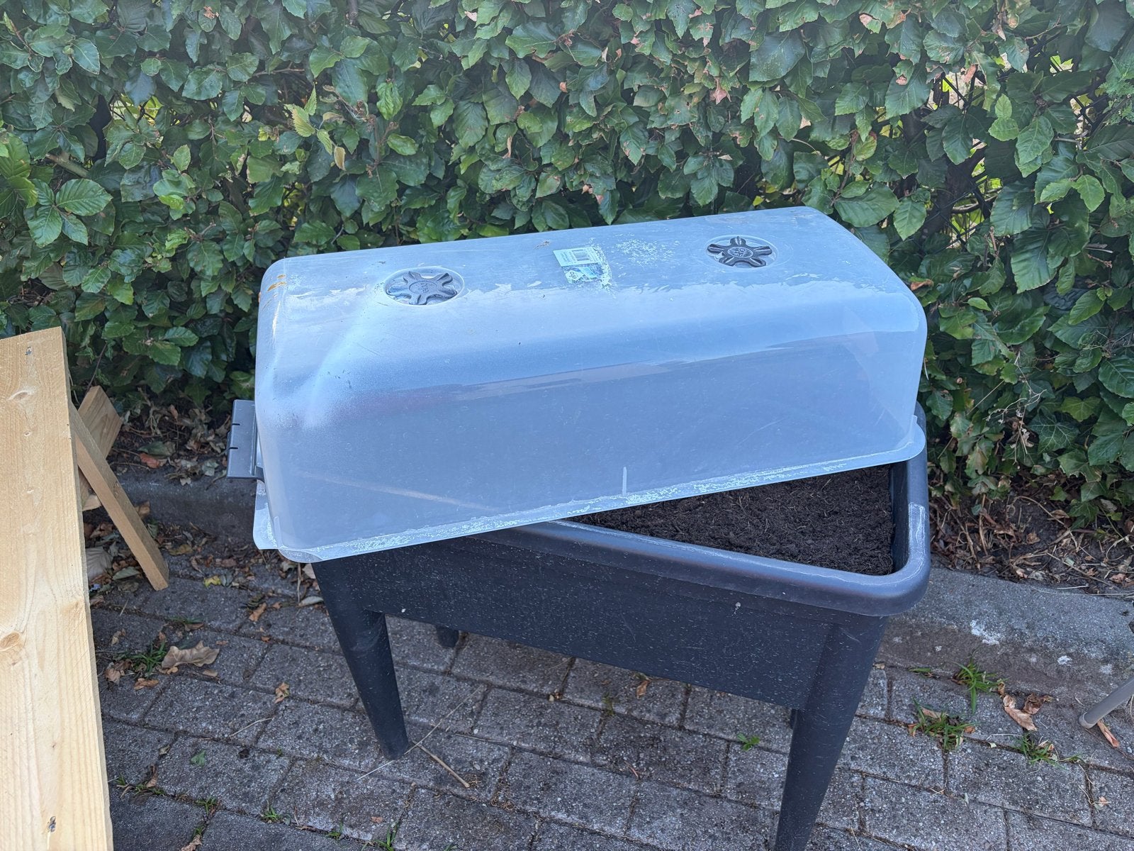Kweektafel met deksel - Ideaal voor moestuin, Kunststof, Gebruikt, Balkon, Ophalen of Verzenden