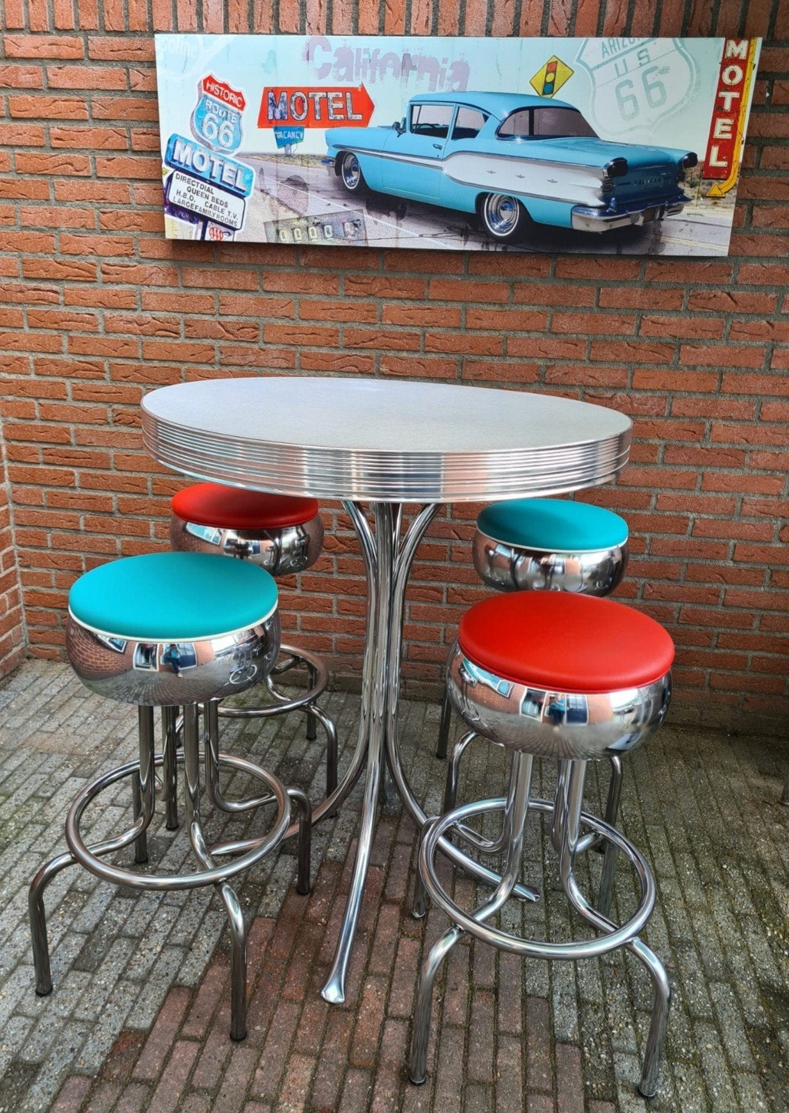 FIFTIES SIXTIES AMERIKAANSE BARKRUKKEN BEL AIR BARTAFEL, Ophalen, 60 tot 90 cm, Met voetsteun, Zo goed als nieuw