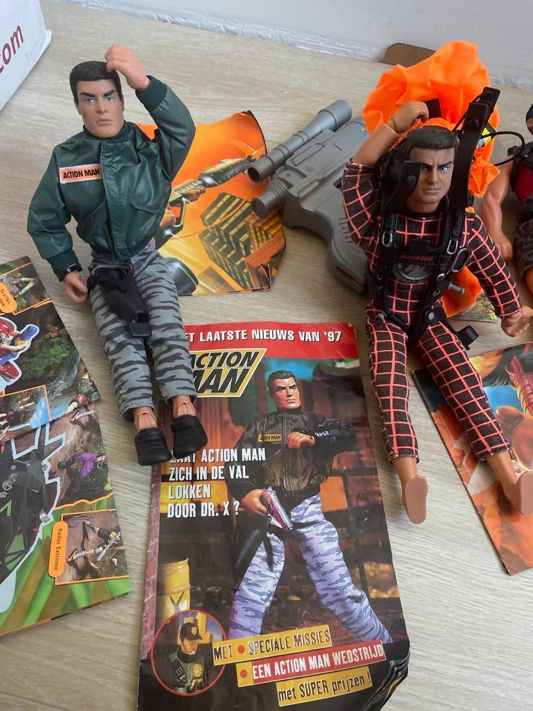 Grote partij Action Man poppen + accessoires + boot /duikset, Ophalen of Verzenden, Zo goed als nieuw