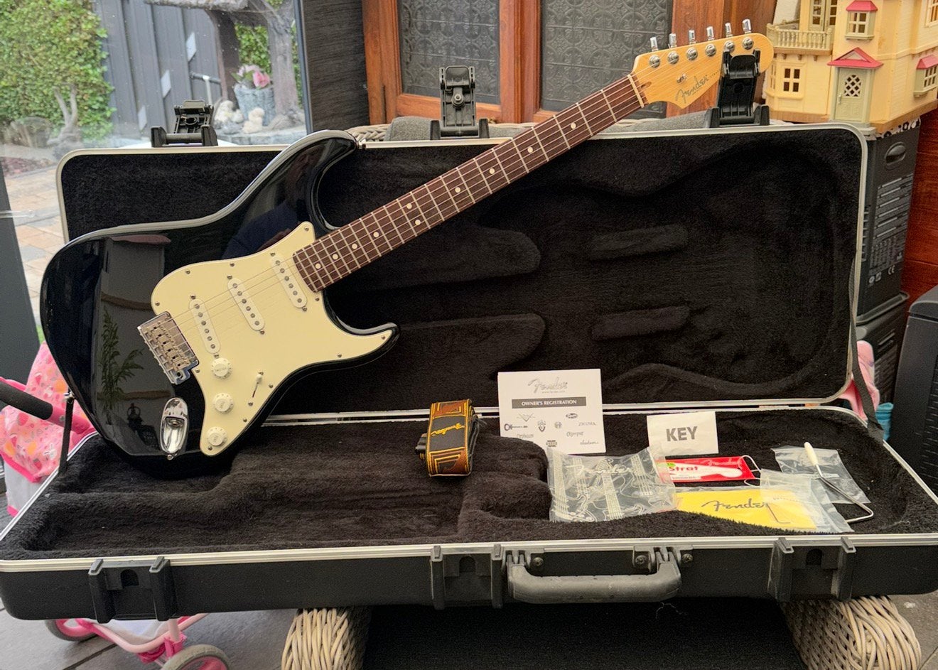 Fender stratocaster Usa std 2008 Black RW toets, Ophalen of Verzenden, Zo goed als nieuw, Solid body, Fender