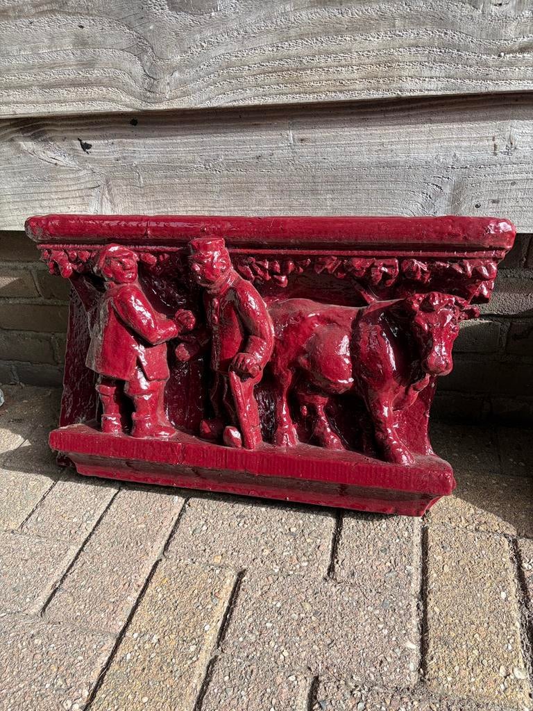 2 gevelsteen van boerderij koehandel en oosten, Antiek en Kunst, Ophalen of Verzenden