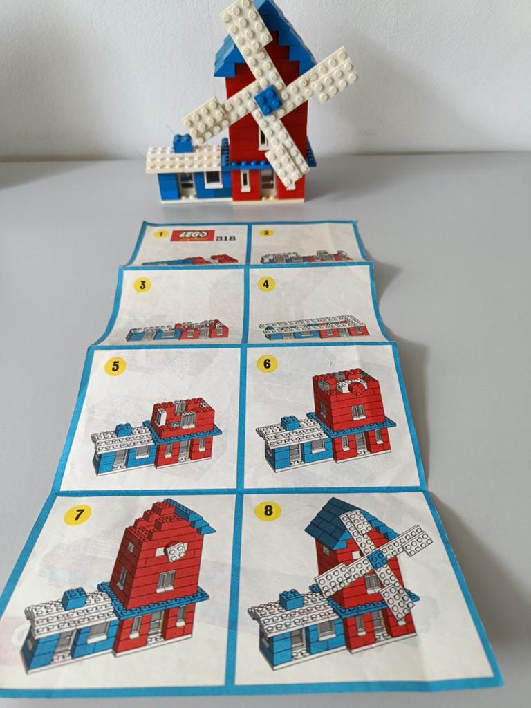Classic Lego 318 Windmolen set, uit 1963, met boekje!, Gebruikt, Lego, Compleet, Ophalen of Verzenden