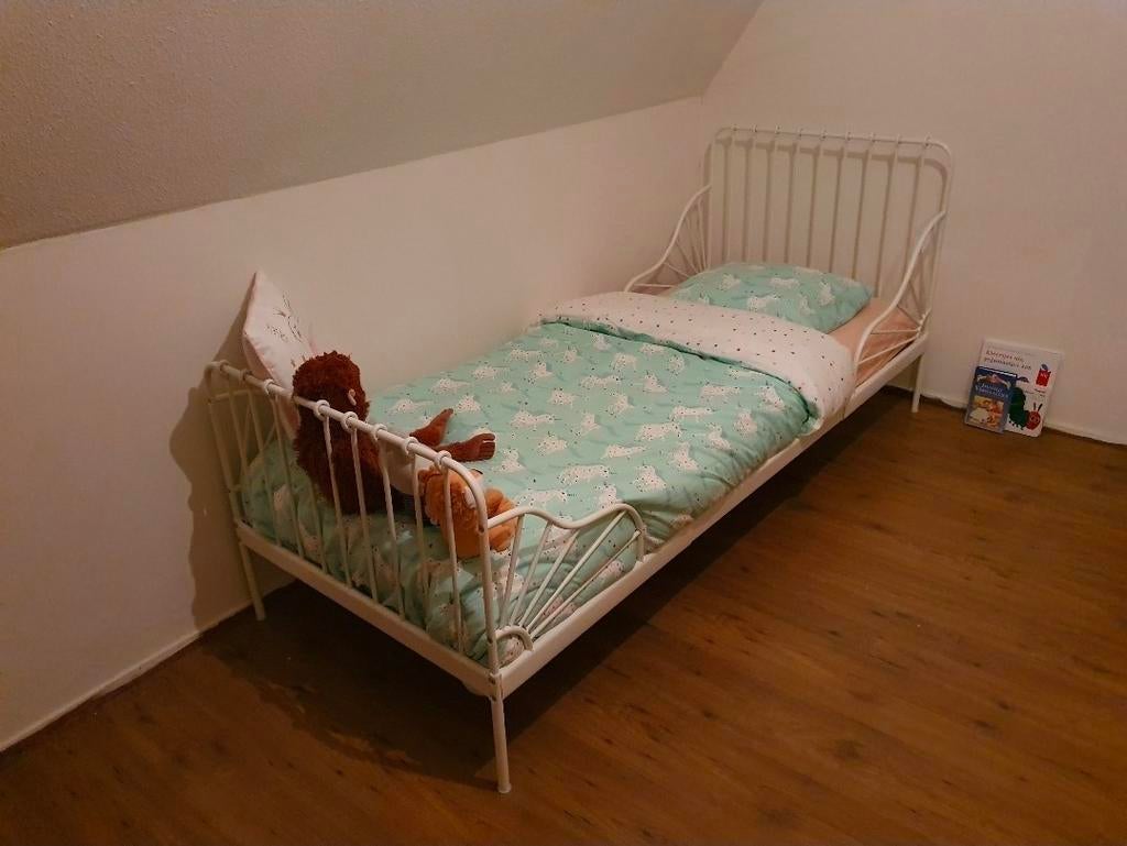 IKEA Minnen meegroeibed - Wit, Ophalen, Eenpersoons, Wit, Kinderbed, Meegroeibed