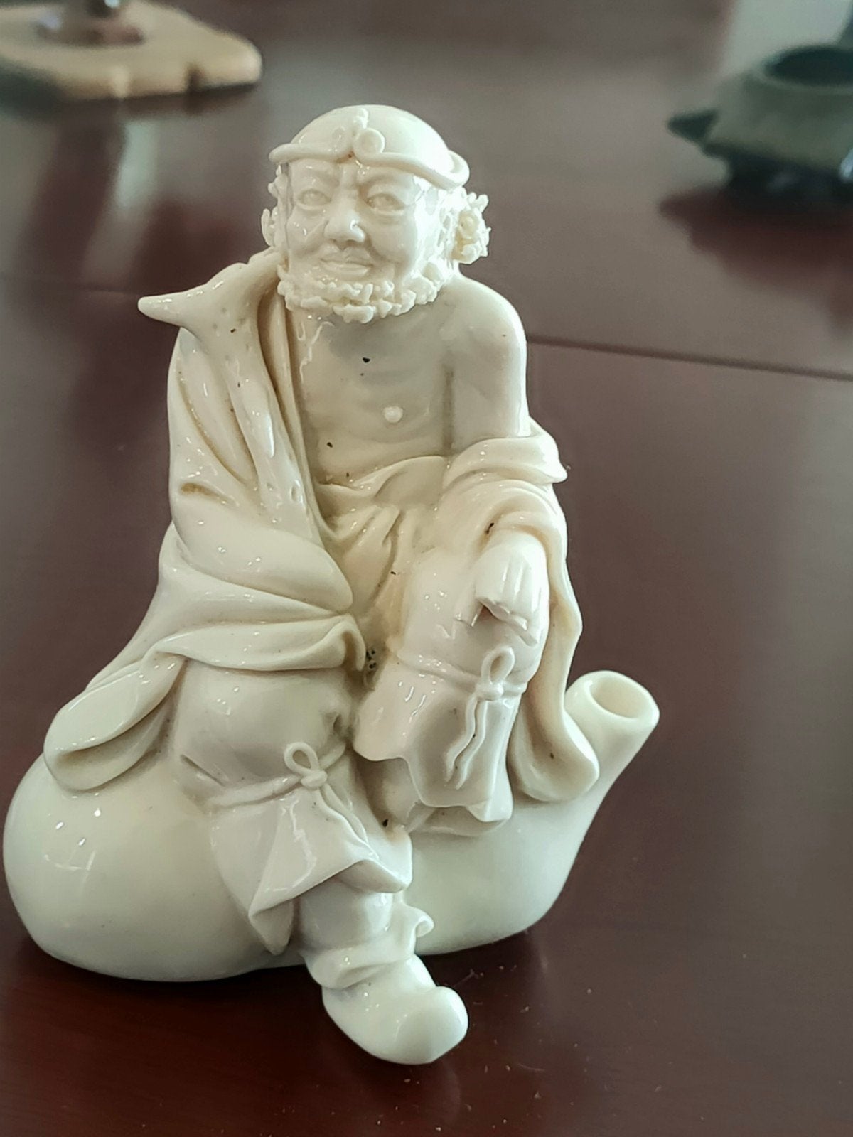 Chinees Blanc de Chine Beeld - Immortal op Gourd, Antiek en Kunst, Ophalen of Verzenden