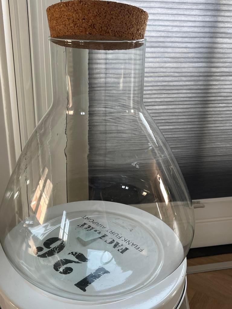 Terrarium/Glazen vaas met kurken dop, Ophalen, Gebruikt, Overige kleuren, Glas